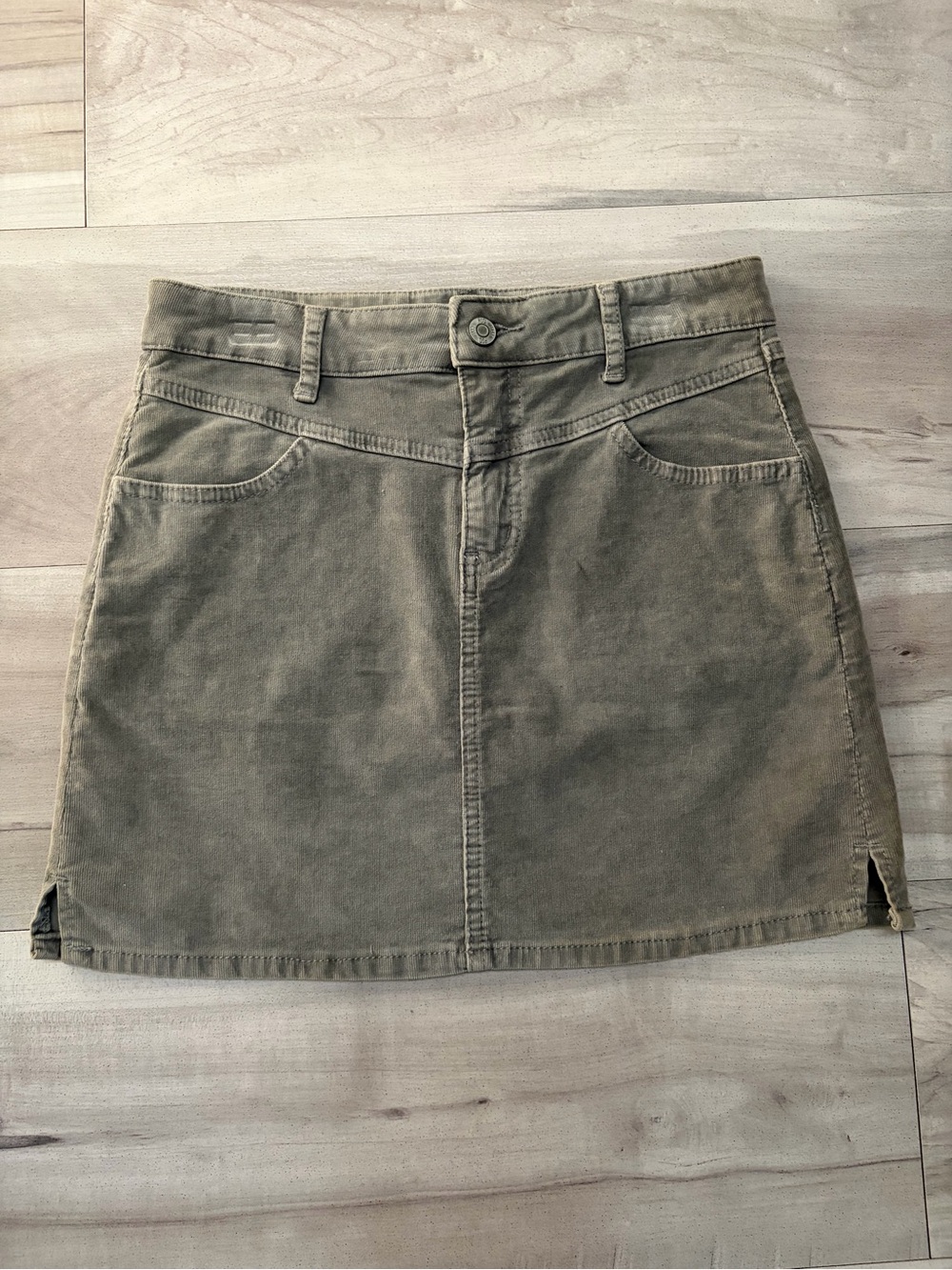 RSQ Grey Denim A-Line Mini Skirt